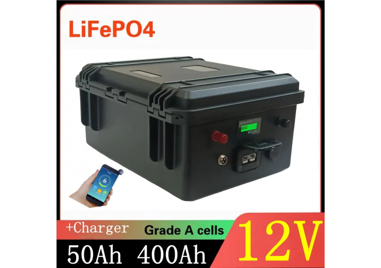 12V 200Ah 100AH 150AH 300Ah 400AH 500Ah 600Ah Lifepo4 lithium battery bluetooth BMS Power Supply for inverter fishing boat 44