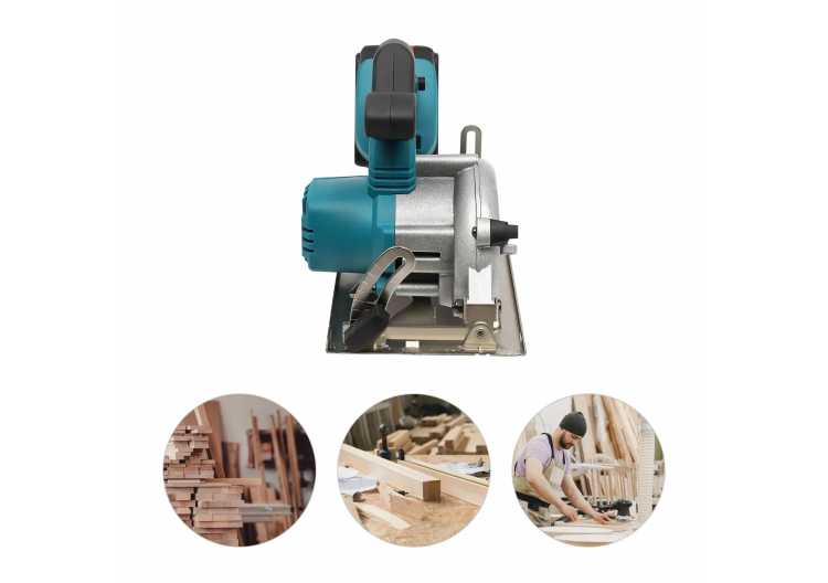 4.9Inch Rechargeable Chainsaw with Charger Circular Saw 4.0Ah Battery Carbon Steel 110V 0-45