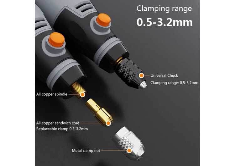 35W USB Cordless Rotary Tool Dremel DIY Mini Drill Engraving Pen Electric 3 Speed Mini Wireless Drill Set 8500r-21000r/min 1420