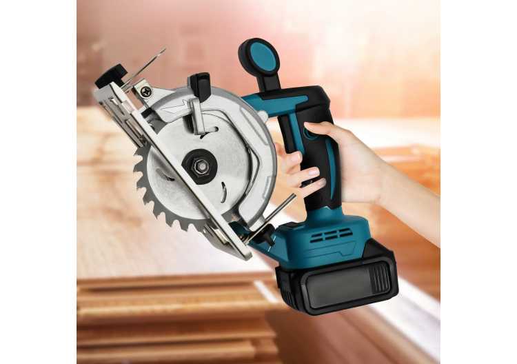 4.9Inch Rechargeable Chainsaw with Charger Circular Saw 4.0Ah Battery Carbon Steel 110V 0-45