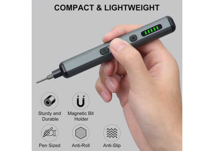 Precision Electric Screwdriver Set 68 in 1 Cordless 64 S2 Precision Drill Bits 5 Torque Settings LED Hand Repair Tool Kit 1420