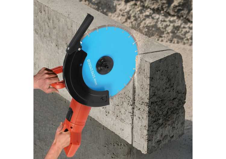 Corded Electric Handheld Concrete Saw 3000W Pure Copper Motor Rotating Handle for Grooving Cutting Work 1420