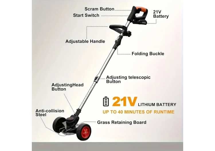 The Latest Small Portable Wireless Electric Lawn Mower/weeding, With A Large-capacity Lithium Battery And Three Types Of Blades 1420