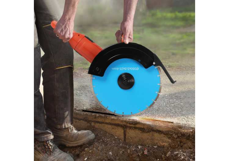 Corded Electric Handheld Concrete Saw 3000W Pure Copper Motor Rotating Handle for Grooving Cutting Work 1420