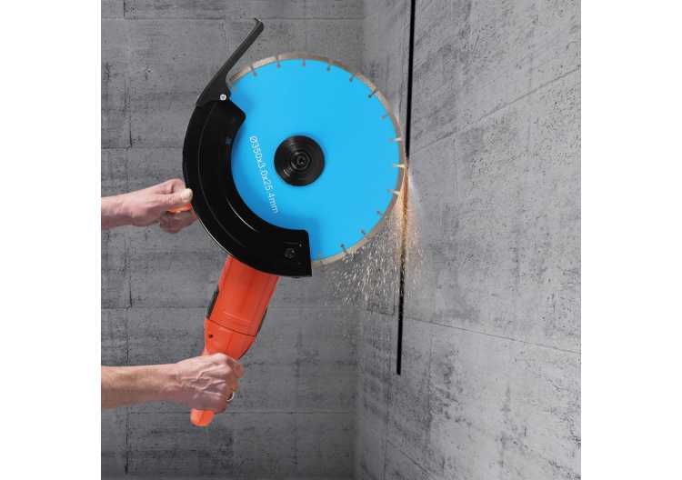 Corded Electric Handheld Concrete Saw 3000W Pure Copper Motor Rotating Handle for Grooving Cutting Work 1420