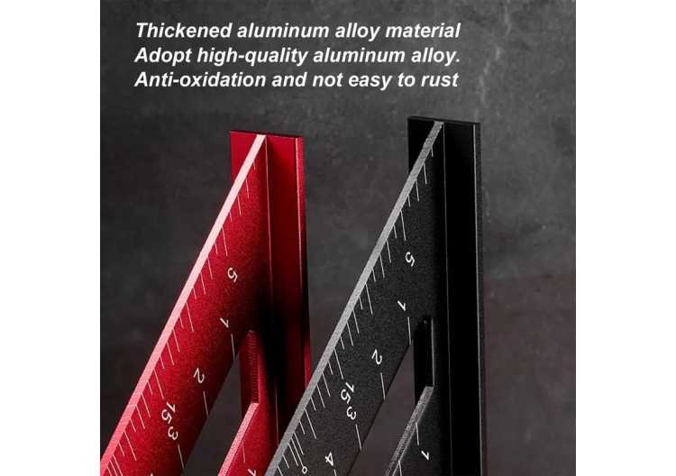 Woodworking Aluminum Alloy Triangle Gauges Measuring Gauging Tools High Precision Marker Angle Ruler Speed Square Metric 1420