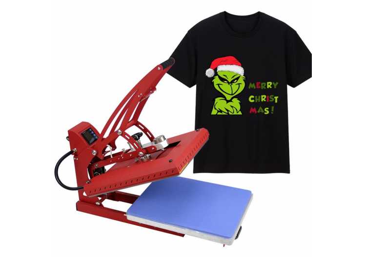 Heat Press Machine Auto Open 16x20 Platen Size For Custom Christmas T-Shirt