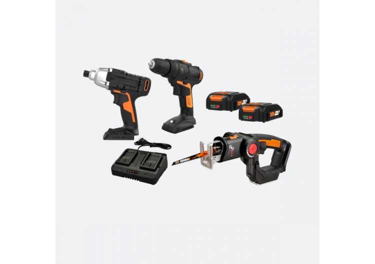 20V DRILL, IMPACT DRIVER  AXIS RECIPROCATING SAW 3PC DIY COMBO KIT