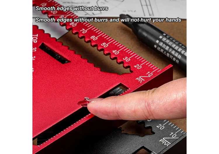 Woodworking Aluminum Alloy Triangle Gauges Measuring Gauging Tools High Precision Marker Angle Ruler Speed Square Metric 1420