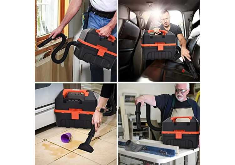 Cordless 20V 3 in 1 Wet Dry Vacuum Cleaner with Blower Function 2.64 Gallon 2 * 2.0 Ah Battery Included  Tools Series Handheld 1420