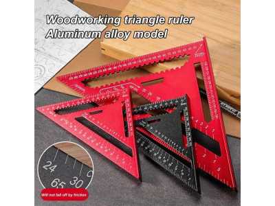 Woodworking Aluminum Alloy Triangle Gauges Measuring Gauging Tools High Precision Marker Angle Ruler Speed Square Metric 1420