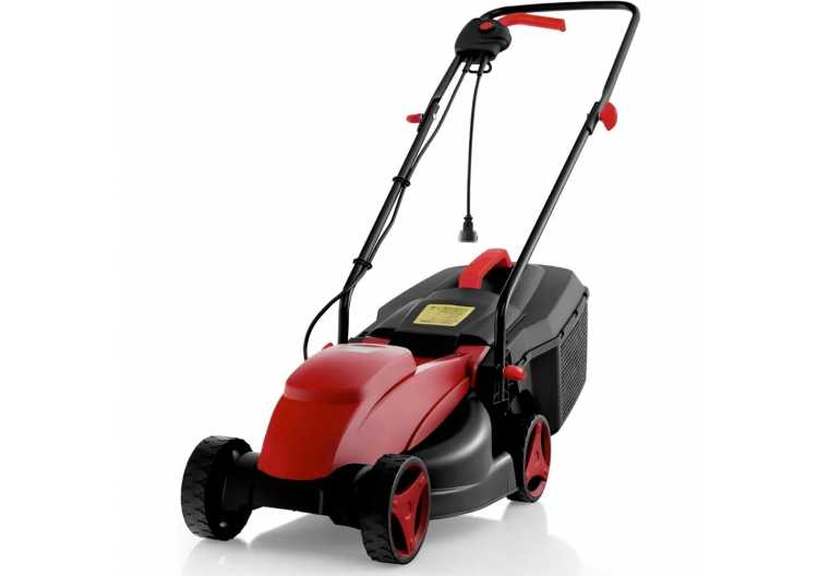 Electric Lawn Mower, Versatile Corded Lawn Mower with Grass Collection Box, 10 AMP Motor, 13" Cutting Deck, 3 Adjustable